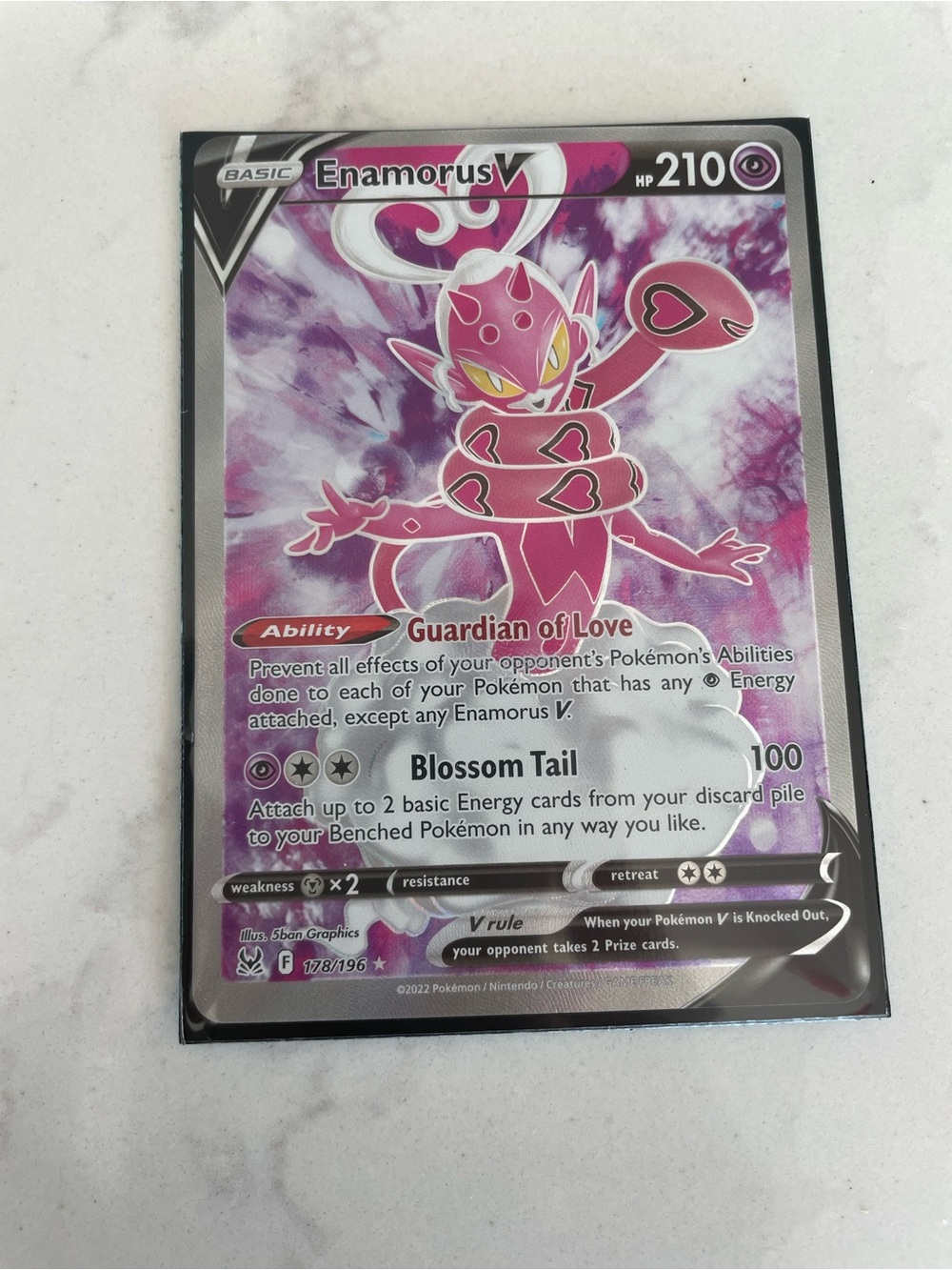 Enamorus V 178/196 Full Art Pokemon Cssrd Lost Origin Ultra Rare Holo
